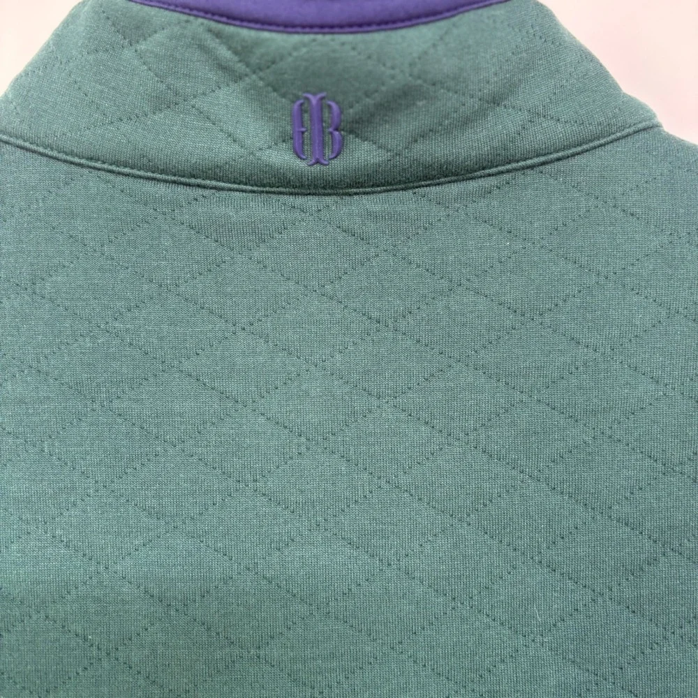 Holderness & Bourne The Sullivan Quilted Pullover XXL Pine Navy Golf Pullover